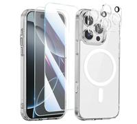 Pacco Protezione per iPhone 16 Custodia 2 Vetri Temperati e 2 Pellicole