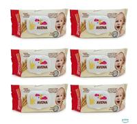 Pacco risparmio 480 Salviette Umidificate profumate all'avena per Neonato e Igiene Personale con Chiusura Salvafreschezza a Clip Tessuto baby ad Alveare Extradelicato 42gr per casa o in viaggio