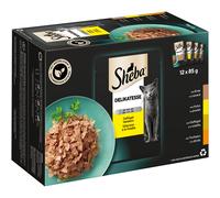 Pacco scorta: Sheba Variazioni Buste 144 x 85 g Alimento umido per gatti - Delicato in gelatina Selezione di Pollame