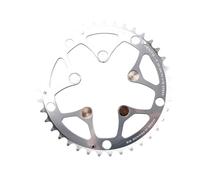 Pacco strada 5 bracci 135 mm per tripla vento 39 denti portante argento in allum