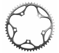 Pacco strada 5 bracci d.130 stronglight 52 denti esterno argento alluminio 7075