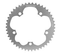 Pacco strada 5 bracci d.130 stronglight dural 46 denti argento tipo shimano 8-9v