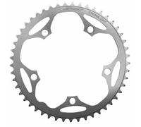 Pacco strada 5 bracci d.130 stronglight dural 49dts argento tipo shimano 8-9v.