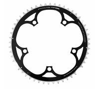 Pacco strada 5 bracci d.135 per vento 52 denti esterno nero in alluminio 7075 ti