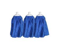 PACCUNO - 3 LAVAPAVIMENTI in Microfibra 200 GR Blu Pulizia Pavimenti, Maxi MOP, MOCIO. per la Pulizia Professionale e Non Solo