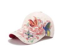 PACDE Cappello da Baseball a Farfalla con Paillettes - Cinturino Regolabile in Cotone da Donna alla Moda