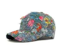 PACDE Cappello da baseball da donna ricamato a farfalla con paillettes alla moda cinturino regolabile in cotone cappelli da donna cappelli a bombetta da donna cappello da baseball da donna, CQ3387Gary