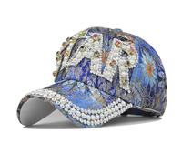 PACDE Cappello da baseball da donna ricamato a farfalla con paillettes alla moda cinturino regolabile in cotone cappelli da donna cappelli a bombetta da donna cappello da baseball da donna