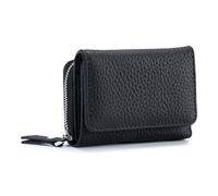 PACDE Portafoglio corto da donna in pelle bovina con blocco RFID, grande capacità, multifunzione, con 6 scomparti per carte, tasca portamonete con cerniera e scomparto per banconote, 8 colori, Nero