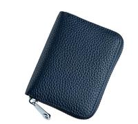 PACDE Portamonete da donna in vera pelle con blocco RFID, grande capacità, con 11 scomparti per carte, scomparti per monete e contanti, 8 colori, Blu reale, Classico