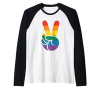 Pace, amore, accettazione e comprensione stile 03 Maglia con Maniche Raglan