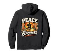 Pace Amore Bachata Retro Latino Dance Spiaggia Tramonto Vibe Felpa con Cappuccio