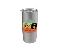 Pace Amore Bilancia Regina Zodiaco Capelli Afro Compleanno Bicchiere termico in acciaio inox doppia parete