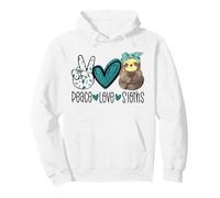 Pace Amore Bradipi Divertente Regalo Bradipo Hippie Pace Felpa con Cappuccio