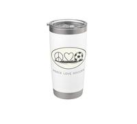 Pace Amore Calcio | Retro Vintage Calcio Mamma Atleta Bicchiere termico in acciaio inox doppia parete