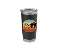 Pace Amore Cancro Regina Zodiaco Capelli Afro Compleanno Bicchiere termico in acciaio inox doppia parete