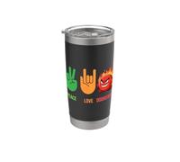 Pace Amore Dodgeball Divertente Umorismo Sport Gioco Bicchiere termico in acciaio inox doppia parete