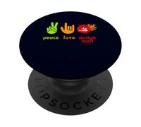 Pace Amore Dodgeball Umorismo Sport Gioco PopSockets PopGrip Adesivo