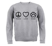 Pace, Amore E Cani - Adulti Felpa/Maglione - Cane Carino Cagnolino Loves Animali