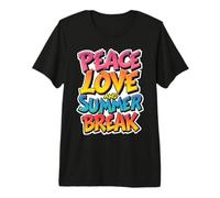 Pace Amore E Estate Break Vacanza Vacanza Adolescente Ragazzi Ragazze Maglietta Premium