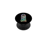 Pace, amore e gatti, arcobaleno boemo PopSockets PopGrip Adesivo