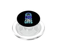 Pace, amore e gatti, arcobaleno boemo PopSockets PopGrip per MagSafe