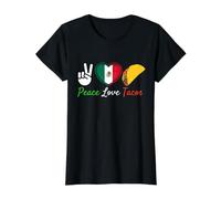 Pace, Amore e Tacos - Cinco De Mayo Festa Messicana Maglietta con Stampa Grafica Economica