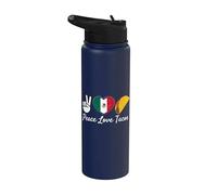 Pace, amore e tacos - Cinco De Mayo Festa messicana Stainless Steel Insulated Water Bottle