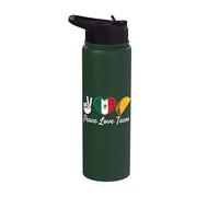 Pace, amore e tacos - Cinco De Mayo Festa messicana Stainless Steel Insulated Water Bottle