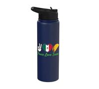 Pace, amore e tacos - Cinco De Mayo Festa messicana Stainless Steel Insulated Water Bottle
