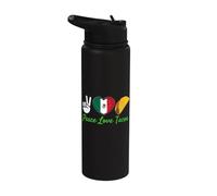 Pace, amore e tacos - Cinco De Mayo Festa messicana Stainless Steel Insulated Water Bottle