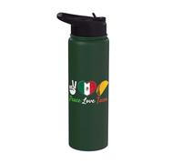 Pace, amore e tacos - Cinco De Mayo Festa messicana Stainless Steel Insulated Water Bottle