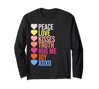 Pace Amore Gioia Abbracci Affermazione Cuore San Valentino Maglia a Manica