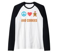 Pace Amore Gioia E Biscotti Maglia con Maniche Raglan