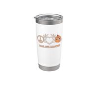 Pace amore Halloween carino scheletro mano hippie zucca Bicchiere termico in acciaio inox doppia parete