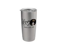 Pace Amore Leone Regina Zodiaco Capelli Afro Compleanno Bicchiere termico in acciaio inox doppia parete