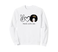 Pace Amore Leone Regina Zodiaco Capelli Afro Compleanno Felpa