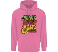 Pace Amore Musica Chitarra Hippy Fiore Potere Felpa Uomo