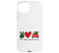 Pace amore Natale, camion W/albero mano cuore Custodia per iPhone 15 Plus