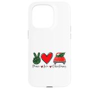 Pace amore Natale, camion W/albero mano cuore Custodia per iPhone 15 Pro