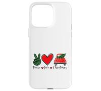 Pace amore Natale, camion W/albero mano cuore Custodia per iPhone 15 Pro Max