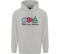 Pace Amore Natale Xmas Uomo Felpa