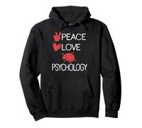 Pace Amore Psicologia Cervello Cuore Terapia Divertente Felpa con Cappuccio