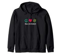 Pace, Amore, Scienza, Fisica, Studente, Insegnante, Regalo Felpa con Cappuccio