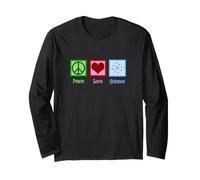 Pace Amore Scienza Insegnante Scienziato Carino Maglia a Manica