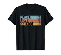 Pace Amore Scienza Retro Vintage Chimica Insegnante Maglietta
