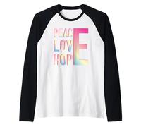 Pace, Amore, Speranza, Testo, Grafico, per, positività, e, consapevolezza Maglia con Maniche Raglan