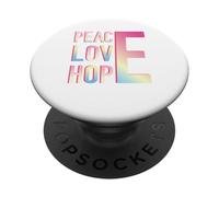 Pace, amore, speranza, testo, grafico, per, positività, e, consapevolezza PopSockets PopGrip Adesivo
