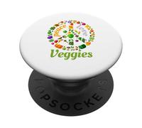 Pace, Amore & Veggies - Sano, Vegano, Animali, Vegetariano PopSockets PopGrip Adesivo