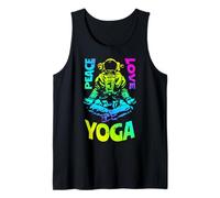 Pace Amore Yoga Astronauta Namaste Meditazione Zen Lotus Pose Canotta